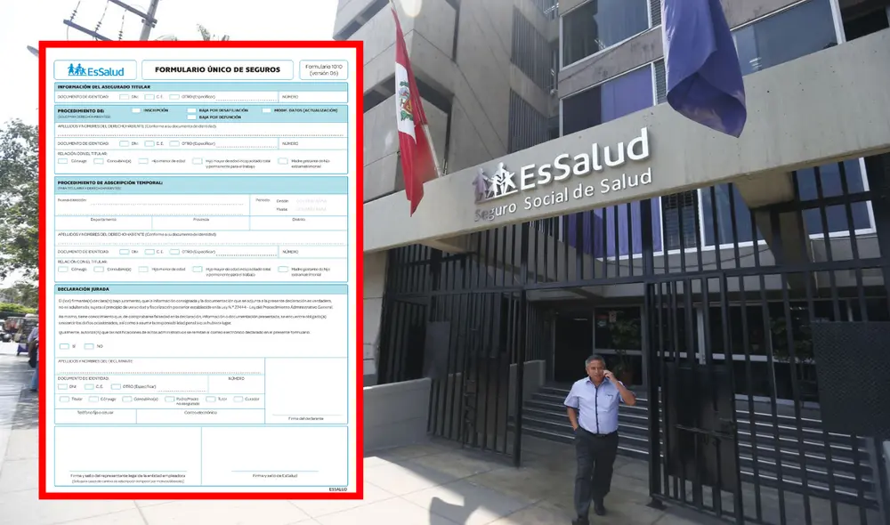El formulario 1010 facilita los procesos de atención de EsSalud. Foto: composición LR/Andina/EsSalud El formulario 1010 facilita los procesos de atención de EsSalud. Foto: composición LR/Andina/EsSalud
