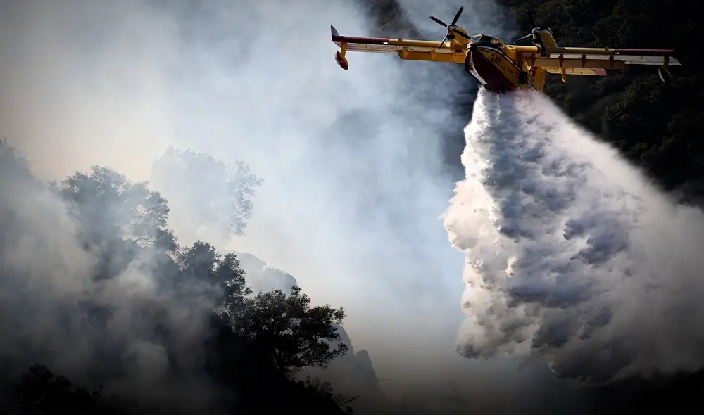 El incendio Franklin ocasionó la evacuación de 6,000 residentes en California. Foto: AFP El incendio Franklin ocasionó la evacuación de 6,000 residentes en California. Foto: AFP