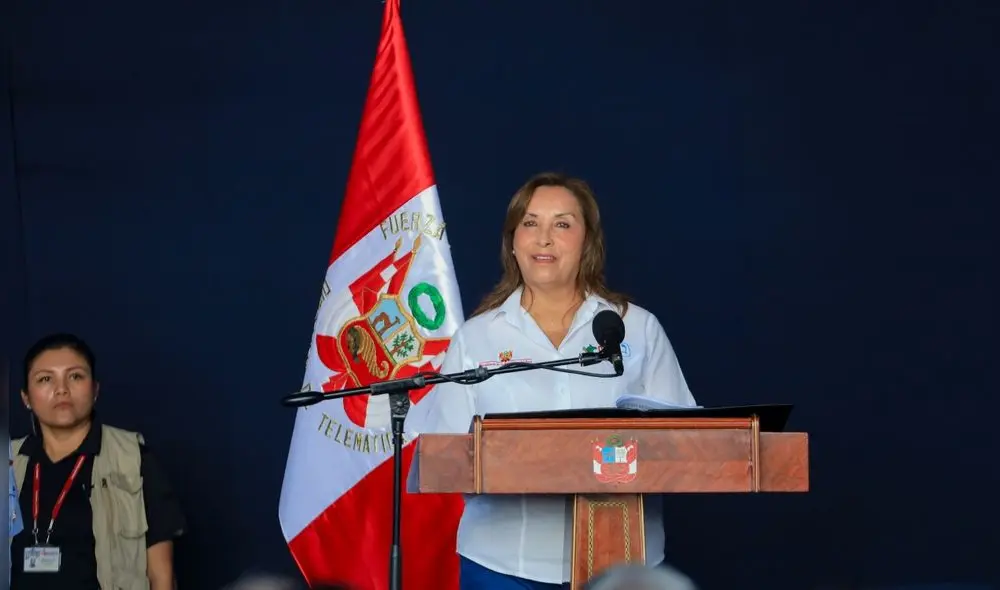 Dina Boluarte brinda una controversial propuesta en el Día de los Derechos Humanos. Foto: Presidencia.