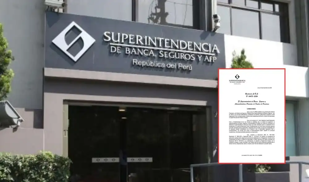 La resolución de la SBS en el que daba inicio al programa de adecuación data de 2019. Foto: Andina/SBS/Composición LR