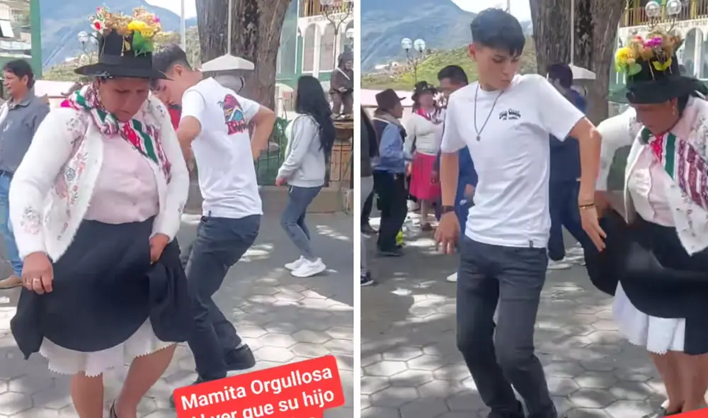 Madre e hijo demostraron sus dotes para el baile. Foto: composición LR/ Ilich Arauzo
