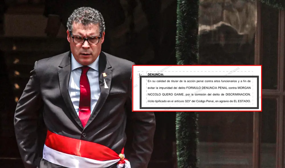 Uno de los documentos contra Morgan Quero fue remitido a la fiscal de la Nación. Foto: composiciónLR/difusión