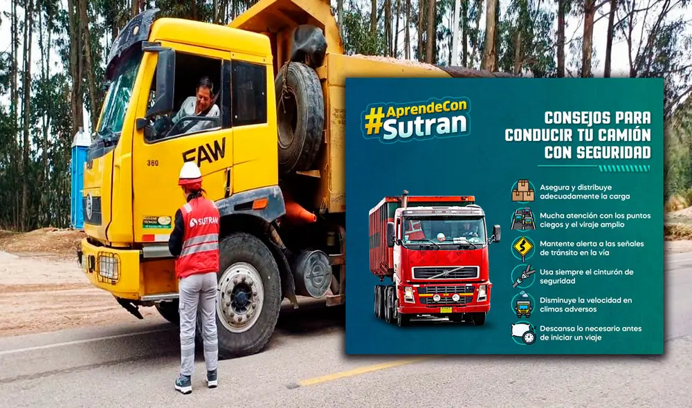 Realiza un mantenimiento regular del camión para garantizar su buen estado. Foto: composición LR/Sutrán