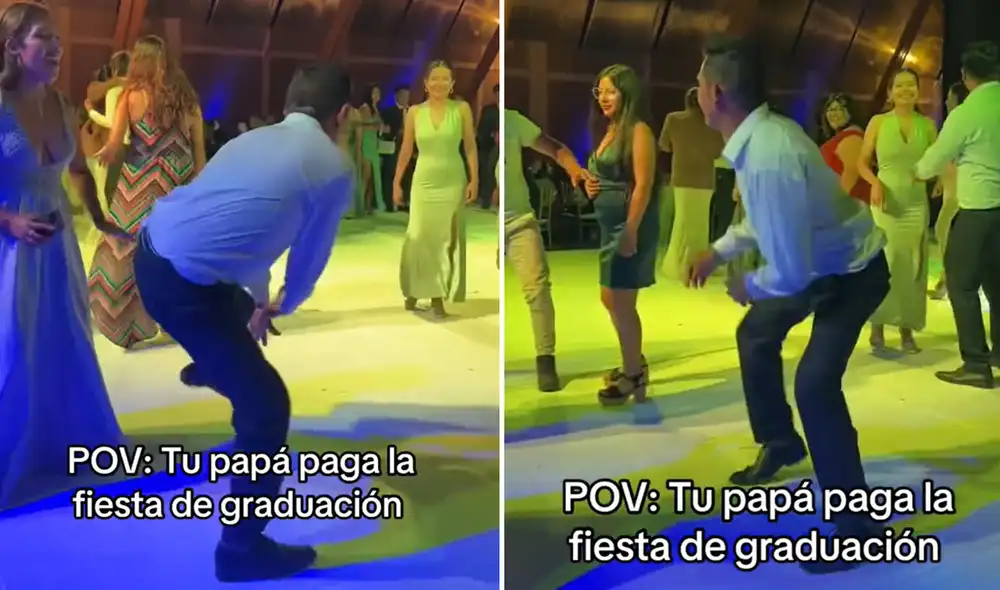 "El papá: mi plata, mi fiesta", reaccionaron usuarios a clip viral. Foto: composición LR/ TikTok