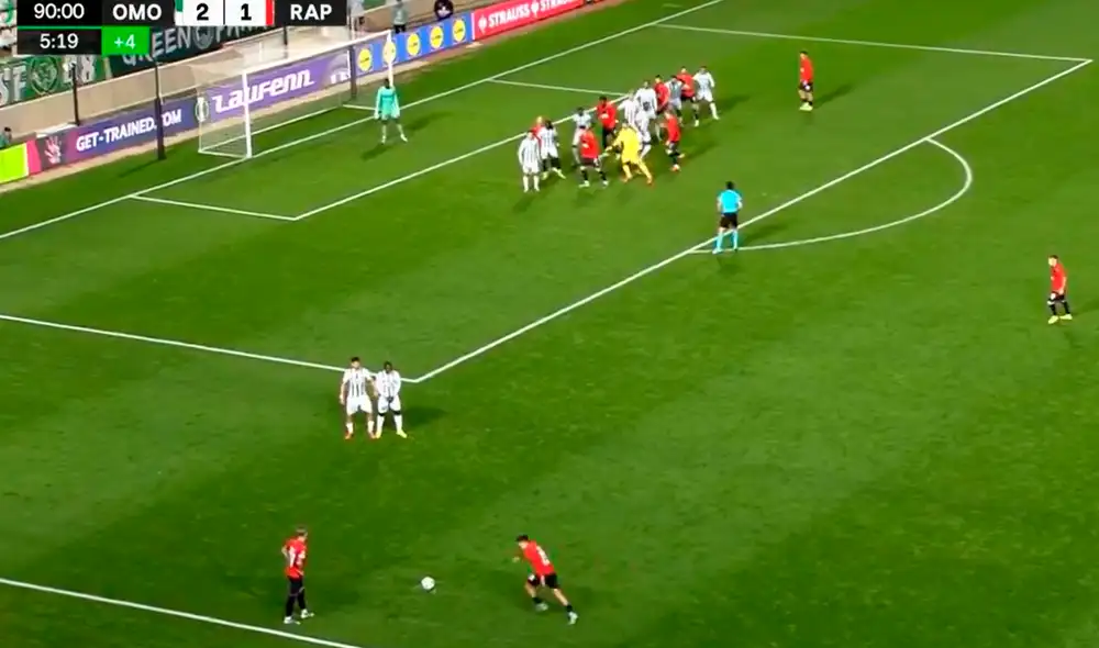 Rapid Viene cometió un grosero error en la última jugada del partido. Foto: ESPN