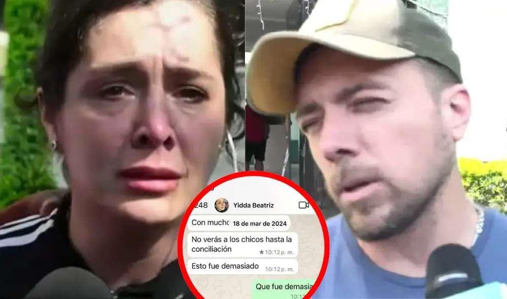 Julián Zucchi y Yiddá Eslava protagonizaron una pelea en la vía pública. Foto: Composición LR/Captura Willax TV/María Laura Zucchi/Instagram Julián Zucchi y Yiddá Eslava protagonizaron una pelea en la vía pública. Foto: Composición LR/Captura Willax TV/María Laura Zucchi/Instagram