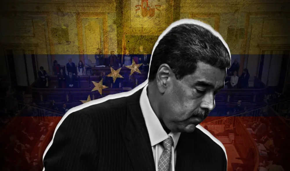 La propuesta, impulsada por el Partido Popular, solicita una orden de arresto contra Nicolás Maduro y otros responsables por violaciones a los derechos humanos. Foto: composición LR/AFP/Congreso de los Diputados de España.