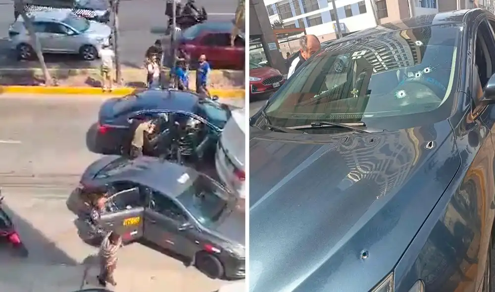 El conductor perdió el control del auto y terminó impactando contra una furgoneta blanca. Foto: composición LR/difusión