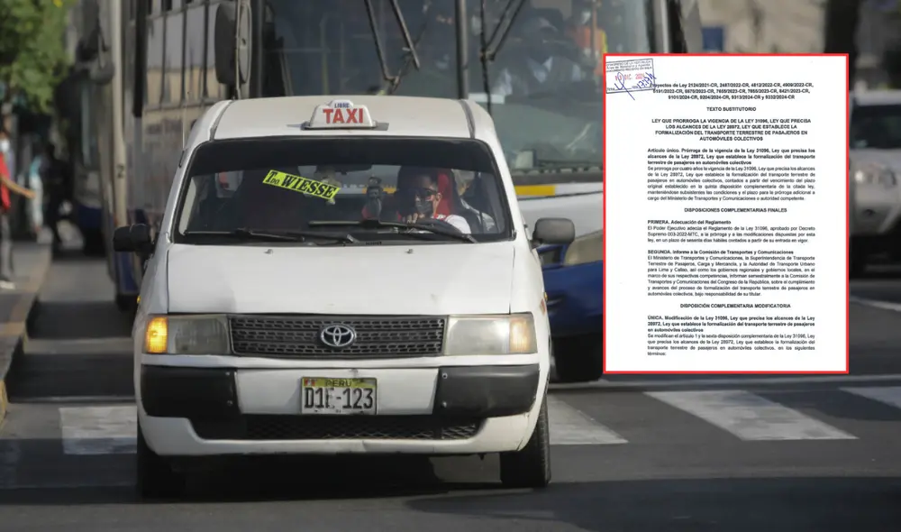 Con 83 votos a favor, el Pleno del Congreso aprobó prórroga de 4 años para la formalización de automóviles colectivos. Foto: Composición LR