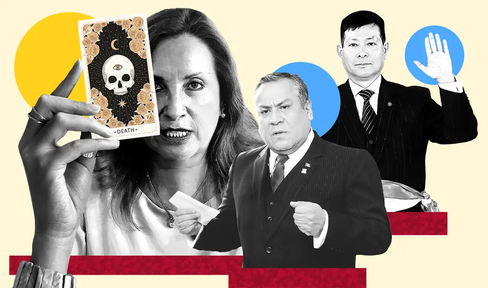 BLOFEANDO CON LA MUERTE. Boluarte, Adrianzén y Arana en juego pendular sobre la pena de muerte generan respaldo de sectores conservadores y posible oxígeno para el último año de gobierno. (Ilustración: Brian Tejeda) BLOFEANDO CON LA MUERTE. Boluarte, Adrianzén y Arana en juego pendular sobre la pena de muerte generan respaldo de sectores conservadores y posible oxígeno para el último año de gobierno. (Ilustración: Brian Tejeda)