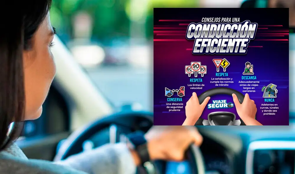 Nunca adelantes en curvas, túneles y donde sea prohibido. Foto: composición LR/Sutrán/Freepik