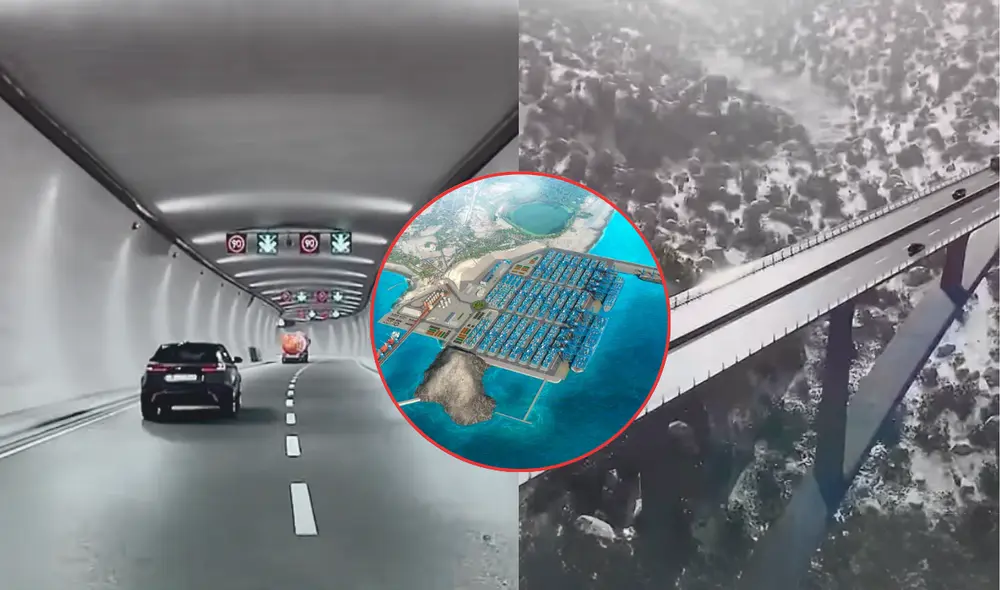 Esta megaobra facilitará el transporte hacia el aeropuerto y el puerto del Callao, así como al megapuerto de Chancay. Foto: composición LR/captura/Panorama/Andina