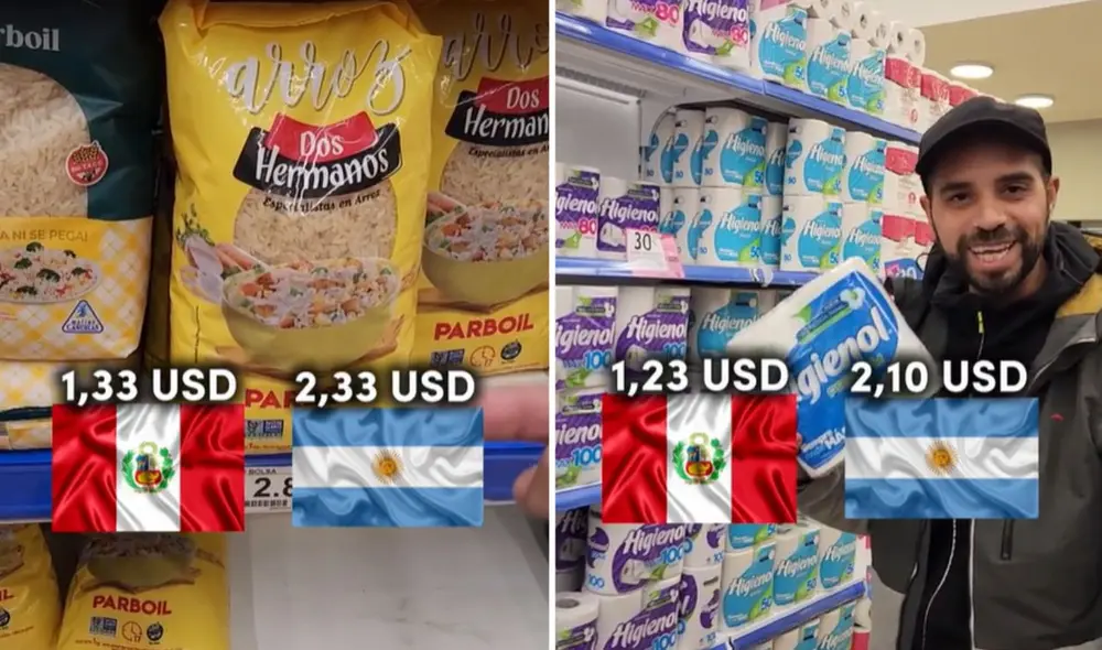 Youtuber argentinos visitan supermercados en Perú y Argentina y comparan precios de productos. Foto: captura / composición LR Youtuber argentinos visitan supermercados en Perú y Argentina y comparan precios de productos. Foto: captura / composición LR