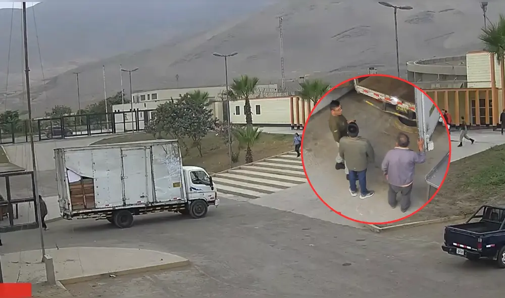 Cámaras de seguridad captaron cada uno de los movimientos del camión con la droga. Foto: AmericaTV