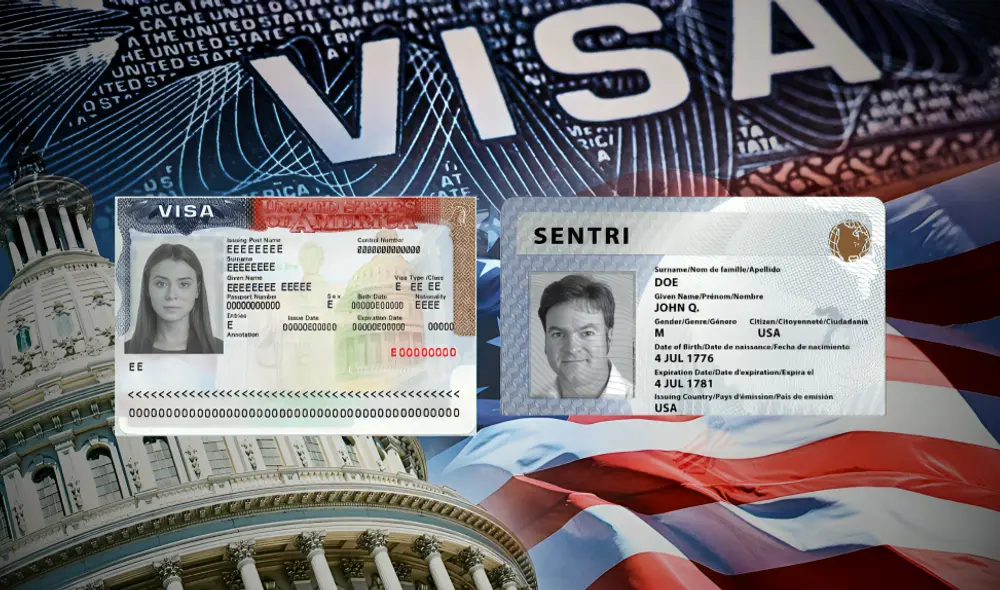 La visa permite la entrada legal al país, mientras que la tarjeta Sentri facilita el cruce fronterizo para quienes ya tienen ese permiso. Foto: composición LR/difusión