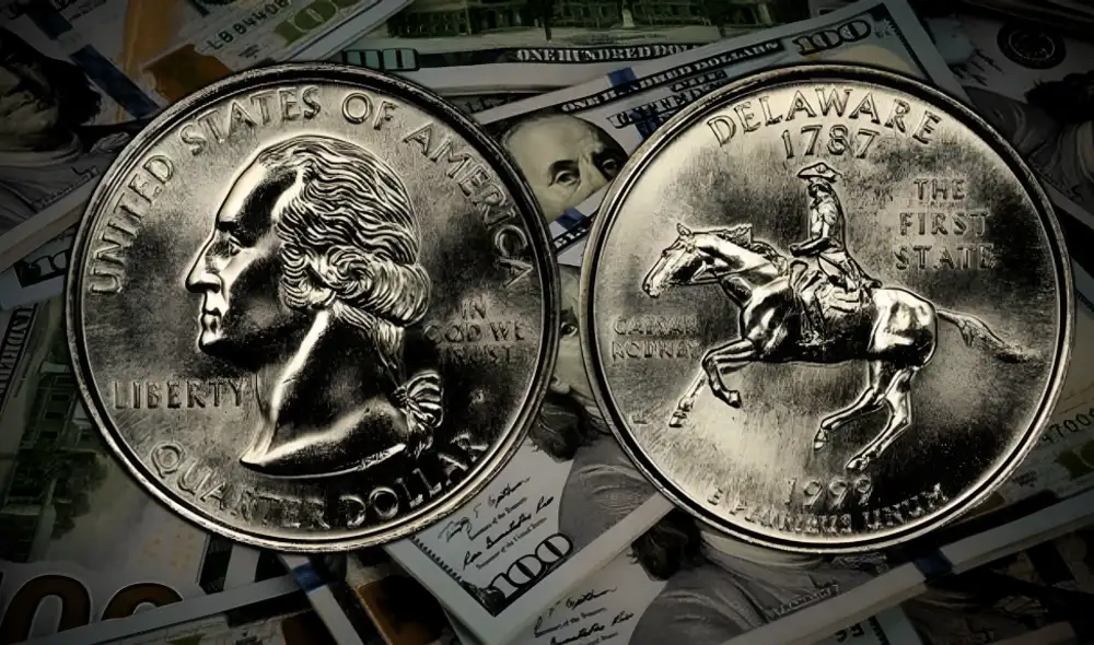 La moneda de 25 centavos de Delaware es un símbolo de la historia de Estados. Foto: composición LR/difusión