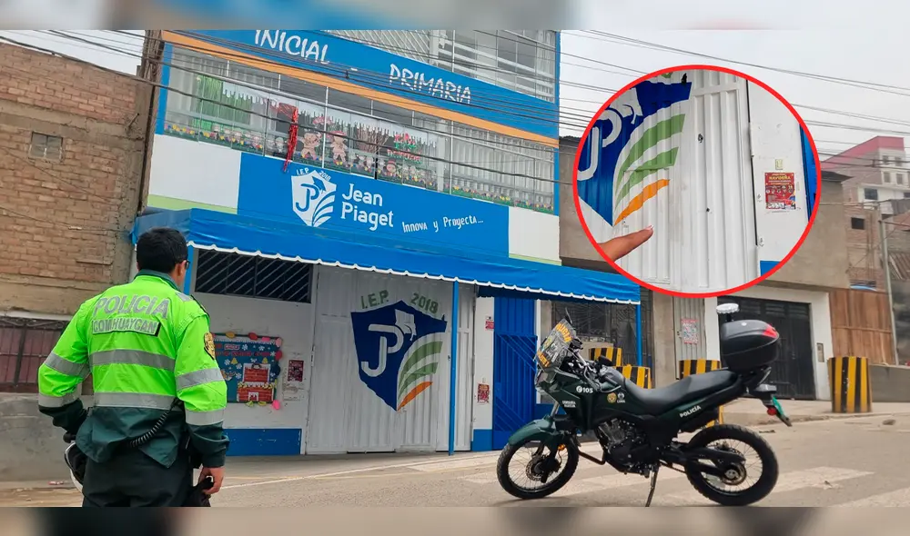 Delincuentes disparan contra colegio Jean Piaget en Huaycán/Composición LR/Foto: Mirian Torres