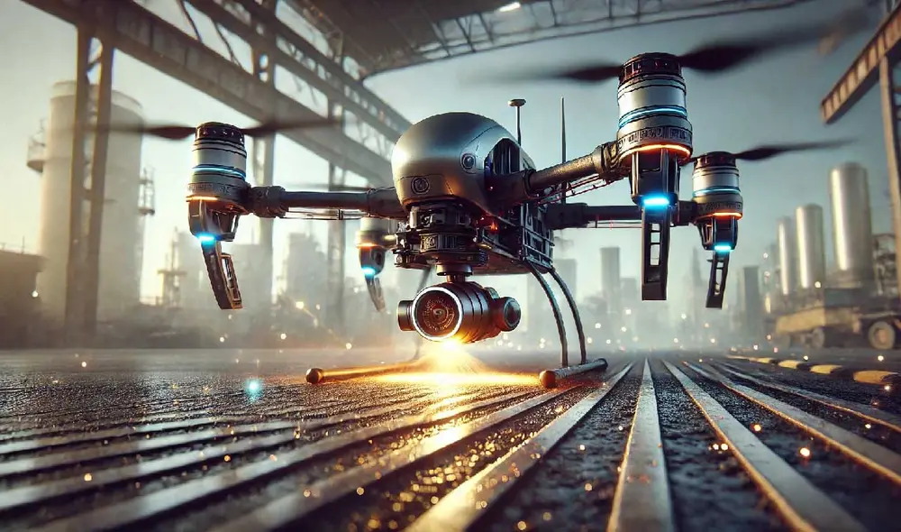 Investigadores liderados por Crazy Li desarrollan un láser táctico compacto para drones, capaz de superar obstáculos y atacar objetivos con precisión. Foto: DALL. E Investigadores liderados por Crazy Li desarrollan un láser táctico compacto para drones, capaz de superar obstáculos y atacar objetivos con precisión. Foto: DALL. E