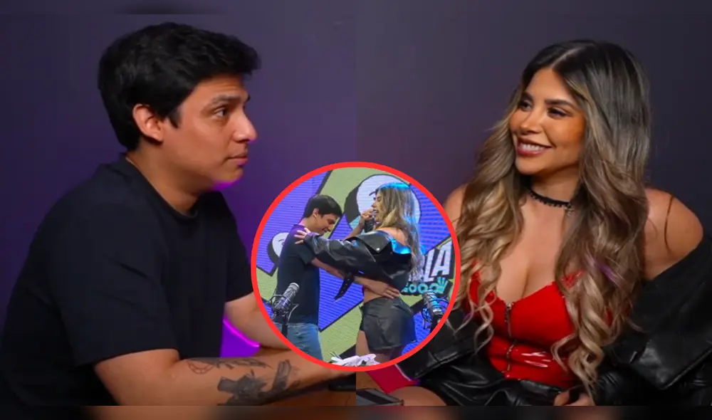 Tras aclarar el supuesto 'ghosteo', Gabriela Serpa y Curwen comparten una cita en vivo. Foto: Composición LR/'Habla good'