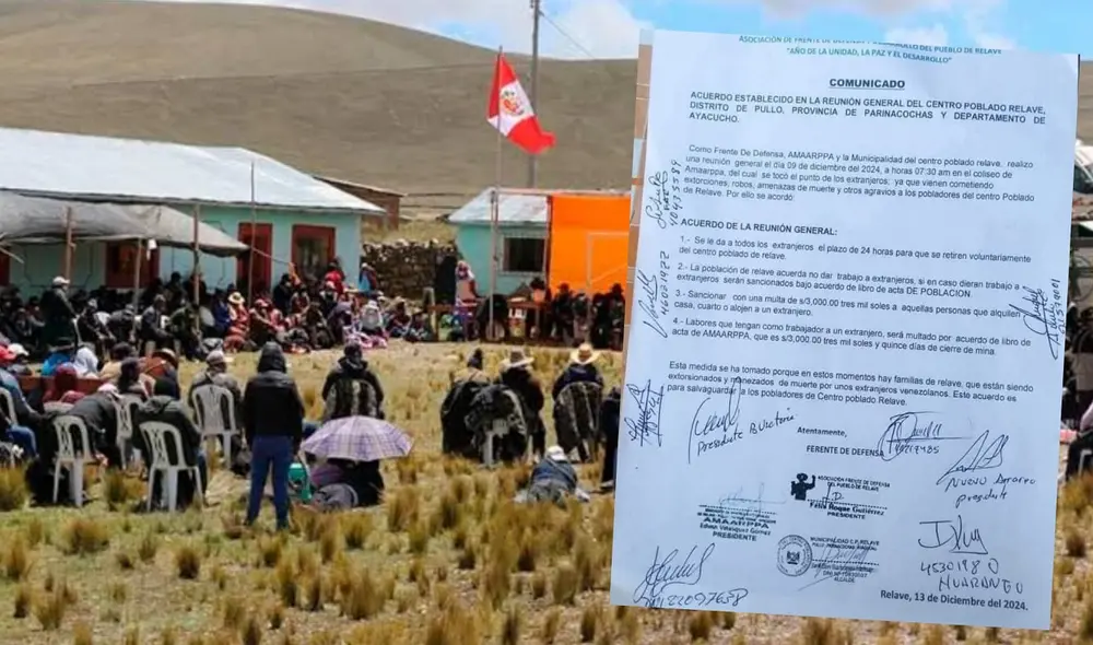 Pobladores de Ayacucho toman acciones ante incremento de extorsiones. Foto: Catacaos TV Pobladores de Ayacucho toman acciones ante incremento de extorsiones. Foto: Catacaos TV