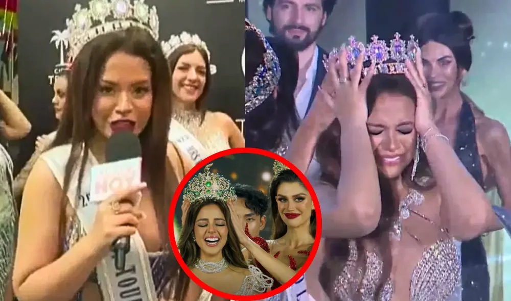 Flor Polo Díaz se alzó con el título de Miss Turismo en el Miss Mundo Latina Perú 2024. Foto: Composición LR/Captura América TV