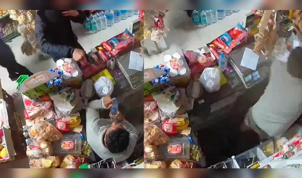 Uno de los asaltantes capturados es un menor de edad y ya fue trasladado a la comisaría local/Créditos: RPP