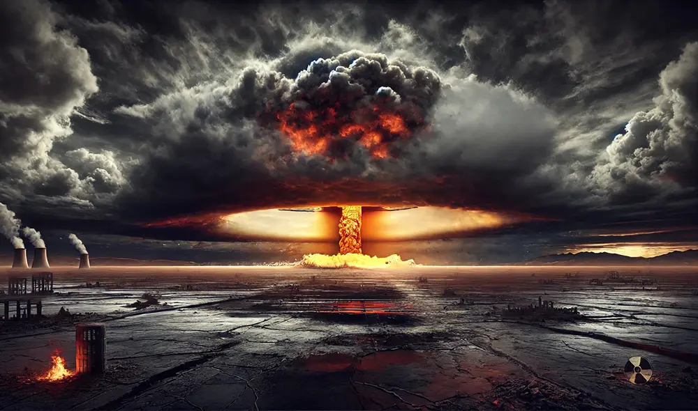 Una guerra nuclear desencadenaría una destrucción masiva e instantánea, arrasando ciudades enteras y causando un número incalculable de víctimas. Foto: Dalle IA/La Republica Una guerra nuclear desencadenaría una destrucción masiva e instantánea, arrasando ciudades enteras y causando un número incalculable de víctimas. Foto: Dalle IA/La Republica
