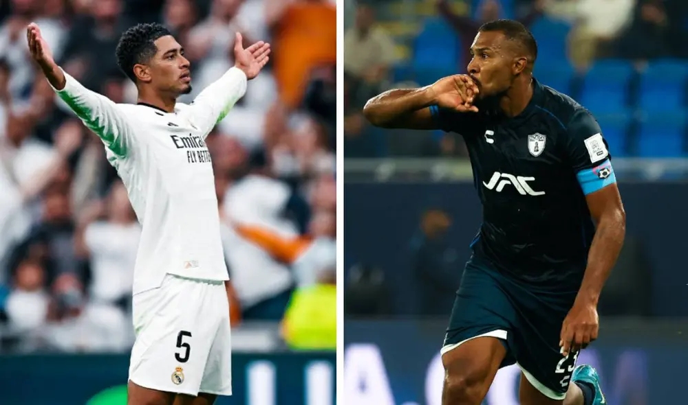 Jude Bellingham y Salomón Rondón son las principales figuras del Real Madrid y Pachuca. Foto: FIFA Club