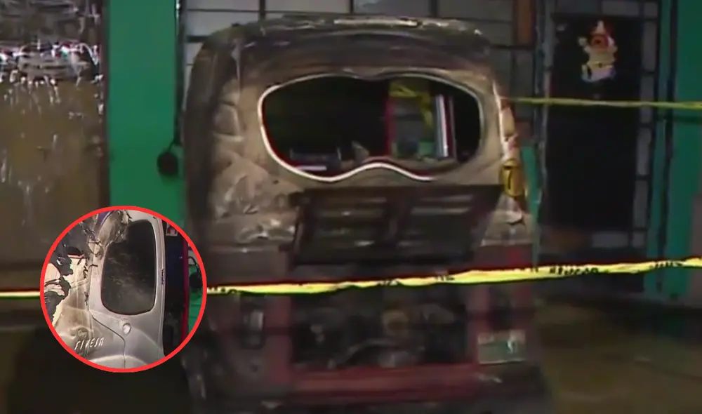 Mototaxi se incendia en horas de la madrugada, pero dueño descarta que sea extorsión/ Foto: composición La República / captura América