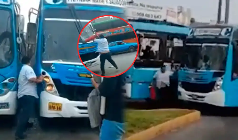Enfrentamiento entre transportistas de 'Los Chinos' por ganar pasajeros/Composición LR/Foto: Buenos Días Perú