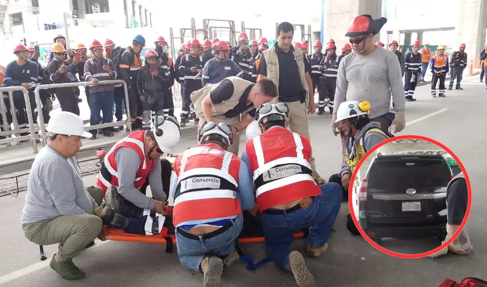 La víctima sería un personal de la empresa a cargo de la construcción del nuevo aeropuerto, según una fotografía. Foto: composición LR/difusión