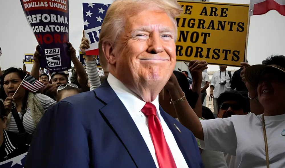 Entre las medidas más polémicas de Donald Trump se encuentran la deportación de familias completas. Foto: composición LR/AP/difusión Entre las medidas más polémicas de Donald Trump se encuentran la deportación de familias completas. Foto: composición LR/AP/difusión