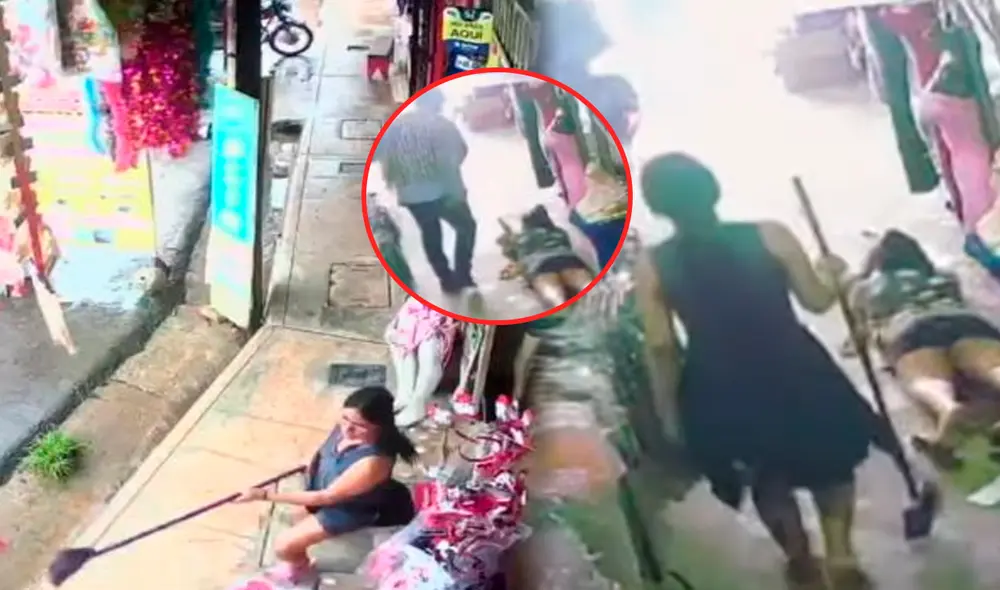 Mujer ahuyenta a escobazos a delincuente en Iquitos/Composición LR/Foto: Latina Mujer ahuyenta a escobazos a delincuente en Iquitos/Composición LR/Foto: Latina