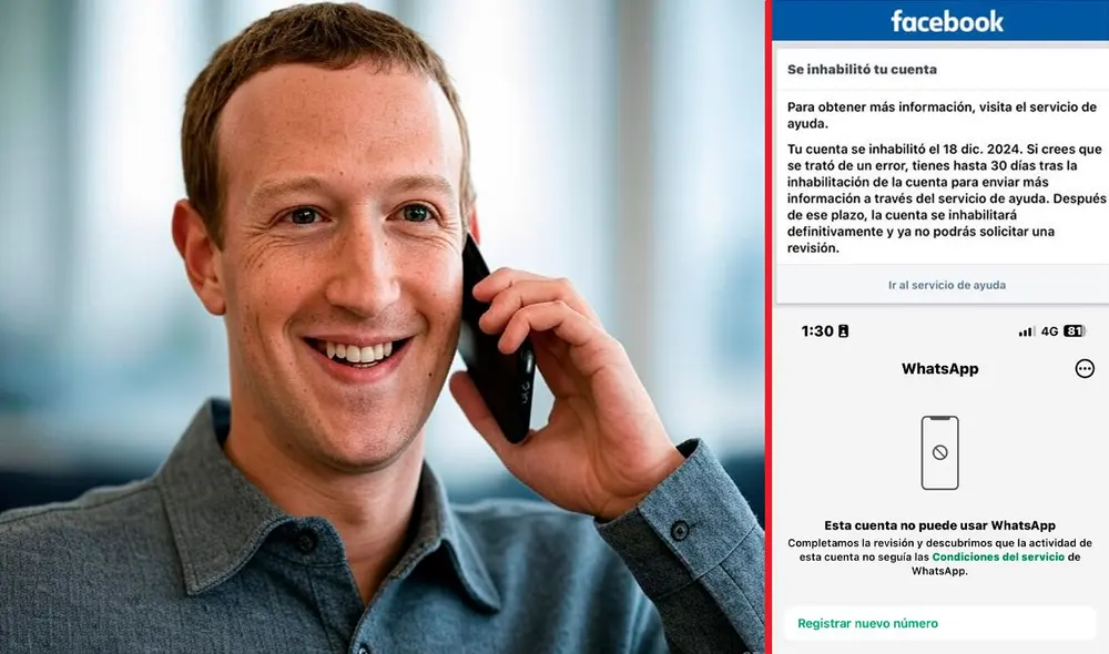 Meta ha baneado a miles de usuarios de Facebook, Instagram y WhatsApp. Foto: Grok AI/captura de X