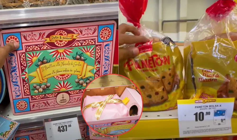 El youtuber peruano compró el panetón Fiasconaro Dolce & Gabbana en Wong de San Isidro. Foto: composición LR/ captura YouTube/Frans El youtuber peruano compró el panetón Fiasconaro Dolce & Gabbana en Wong de San Isidro. Foto: composición LR/ captura YouTube/Frans