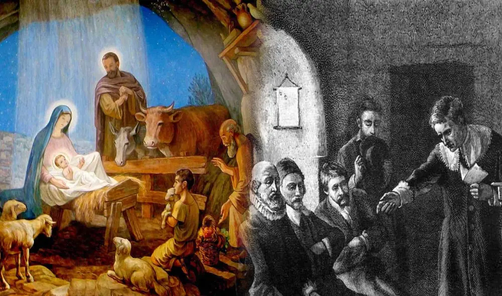 En 1644, los puritanos ingleses, cristianos protestantes de rígidas creencias, abolieron la Navidad. Foto: composición LR / BBC