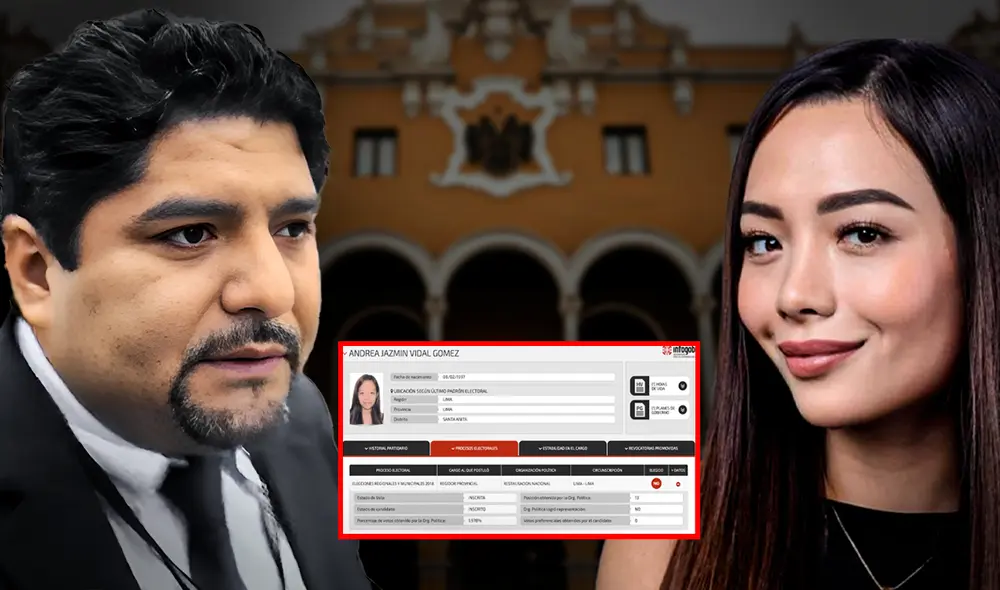 Andrea Vidal tuvo una breve incursión en política antes de entrar a trabajar en el Congreso | Composición: Jazmín Ceras / Foto: La República.