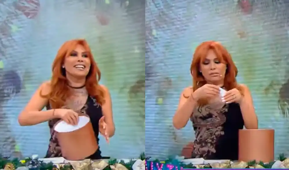 Magaly Medina pasó curioso momento en su programa del jueves 19 de diciembre. Foto: Composición LR/ATV.