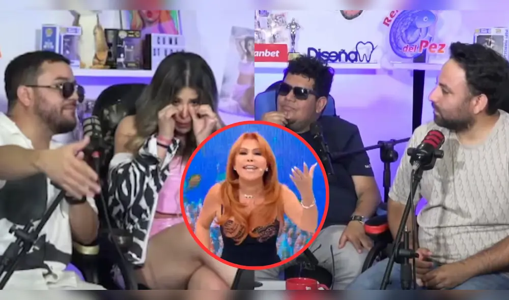 Magaly Medina criticó a Gianfranco Pérez por sus comentarios inapropiados hacia Gabriela Serpa. Foto: Composición LR/YouTube/ATV