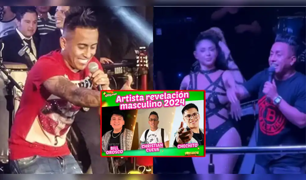 Aunque apenas ha lanzado un par de canciones, Christian Cueva sorprende con su nominación a artista revelación. Foto: Composición LR/Difusión/Nueva Q