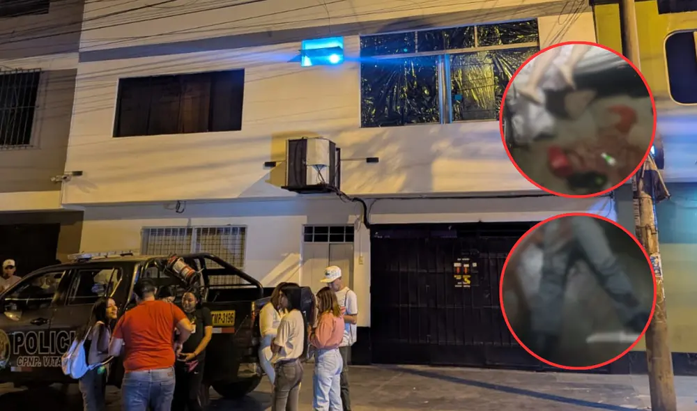 Un sujeto asesinó a cuchilladas a su conviviente y suegro dentro de una vivienda. Composición LR.