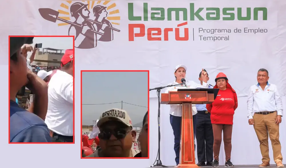 Un grupo de ciudadanos se manifestó en Carabayllo contra la presidenta Dina Boluarte, gritando consignas como "¡asesina!" y exigiendo justicia por las muertes en protestas de 2022 y 2023. | Fotos: Mireya CH/ Presidencia..