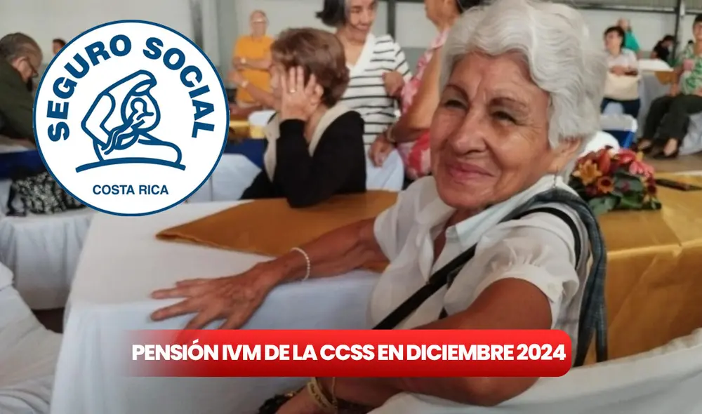 La pensión IVM beneficiará a más de 300.000 beneficiarios en diciembre 2024. Foto: composición LR / CCSS La pensión IVM beneficiará a más de 300.000 beneficiarios en diciembre 2024. Foto: composición LR / CCSS