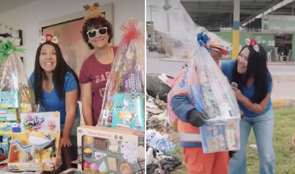 Tula Rodríguez sorprendió con canastas a trabajadores de la calle. Foto: Composición LR/Tula Rodríguez/Instagram Tula Rodríguez sorprendió con canastas a trabajadores de la calle. Foto: Composición LR/Tula Rodríguez/Instagram