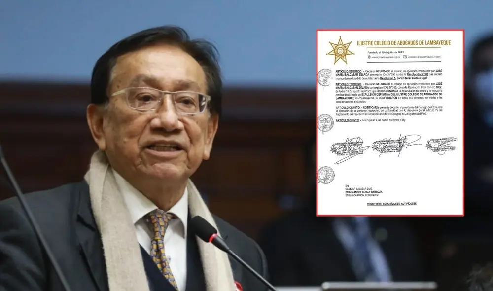 Apelación por primera destitución de Balcázar fue declarada infundada por ICAL | Composición: LR. Apelación por primera destitución de Balcázar fue declarada infundada por ICAL | Composición: LR.