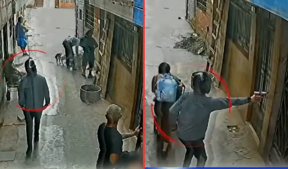 Un sujeto cubierto con un asco disparó 5 veces contra un hombre que se encontraba fuera de su casa conversando con su familia. Foto: Composición LR Un sujeto cubierto con un asco disparó 5 veces contra un hombre que se encontraba fuera de su casa conversando con su familia. Foto: Composición LR