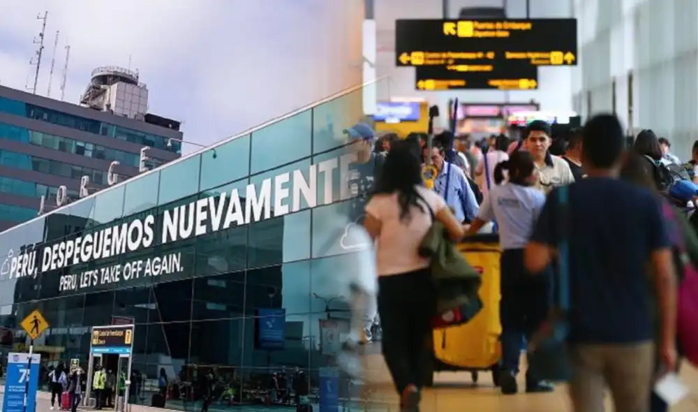 El aeropuerto Jorge Chávez recibe a peruanos y extranjeros que viajan tras fiestas. Foto: Composición LR/Difusión