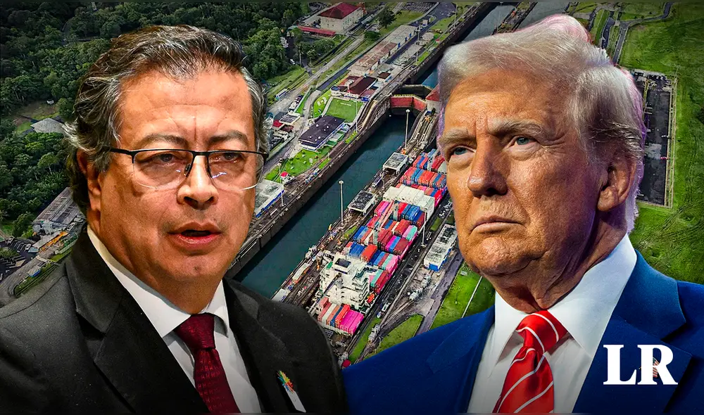 El presidente colombiano Gustavo Petro respaldó a Panamá ante las amenazas de Donald Trump sobre el control del Canal de Panamá. Foto: composición LR/AFP