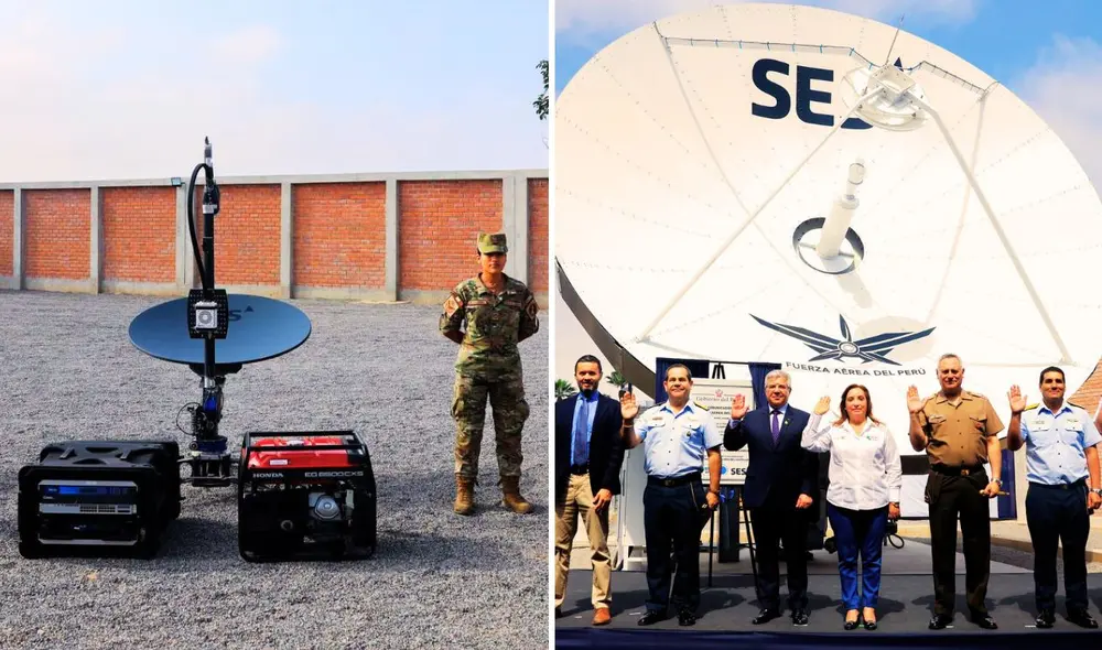 El nuevo Sistema de Comunicación Satelital se inauguró en Santiago de Surco. Foto: Composición LR / Gobierno El nuevo Sistema de Comunicación Satelital se inauguró en Santiago de Surco. Foto: Composición LR / Gobierno