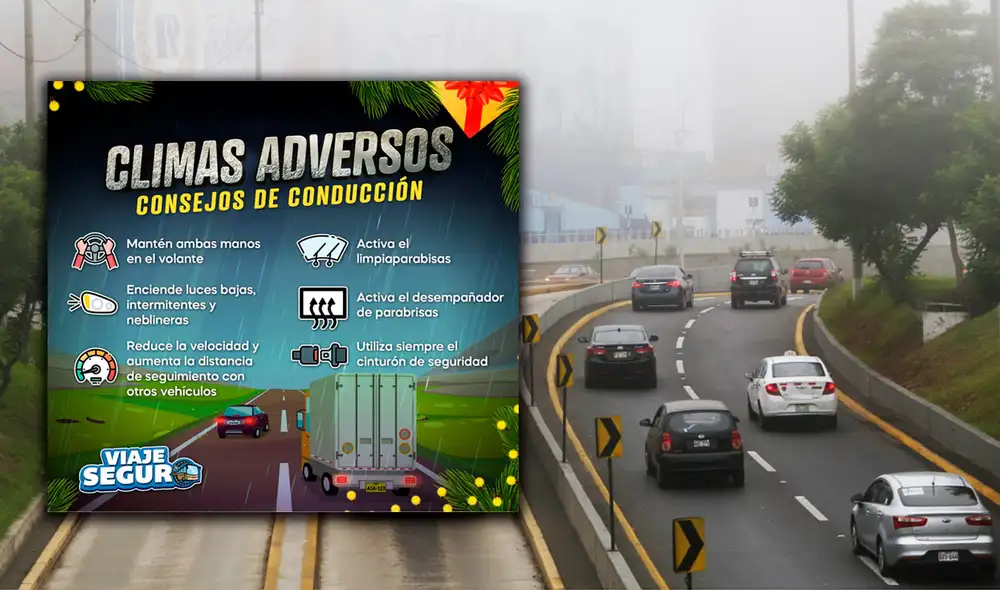 Sigue los consejos de Sutrán y ten un viaje seguro en estas fiestas de fin de año. Foto: composición LR/Carlos Contreras/LR/Sutrán